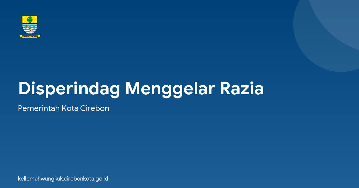 Disperindag Menggelar Razia