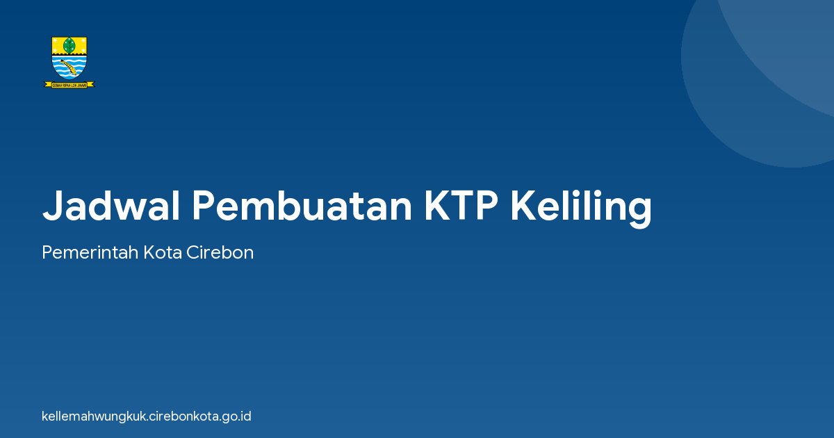 Jadwal Pembuatan KTP Keliling