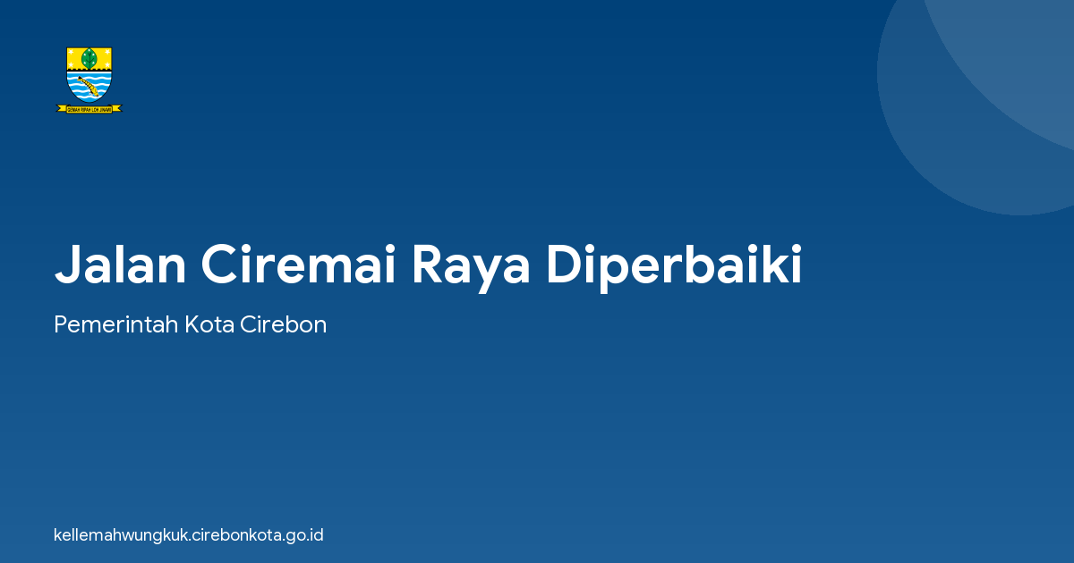 Jalan Ciremai Raya Diperbaiki