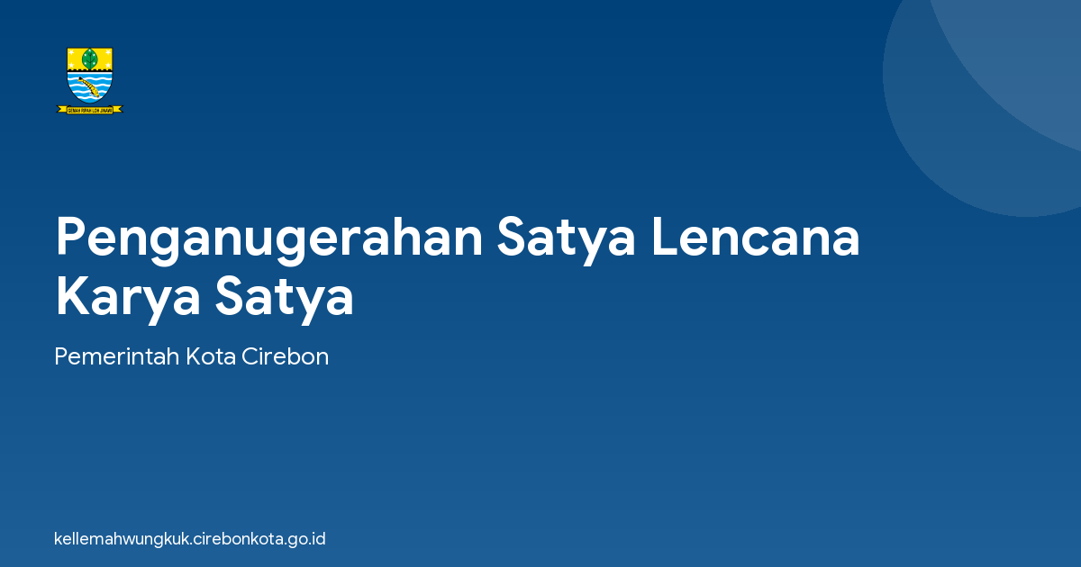 Penganugerahan Satya Lencana Karya Satya