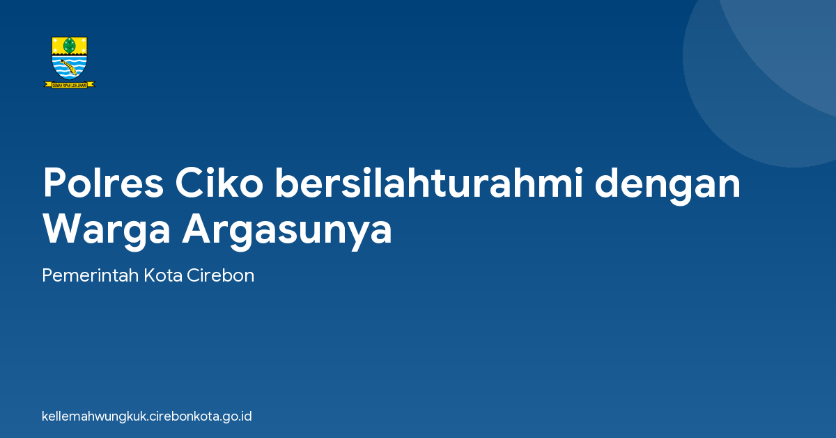 Polres Ciko bersilahturahmi dengan Warga Argasunya