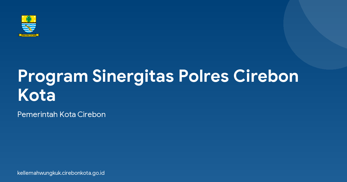 Program Sinergitas Polres Cirebon Kota