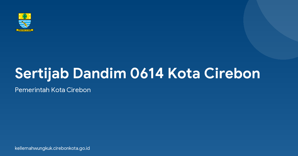 Sertijab Dandim 0614 Kota Cirebon