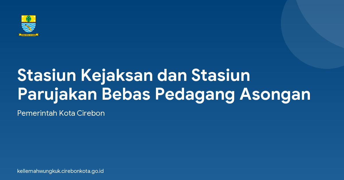 Stasiun Kejaksan dan Stasiun Parujakan Bebas Pedagang Asongan