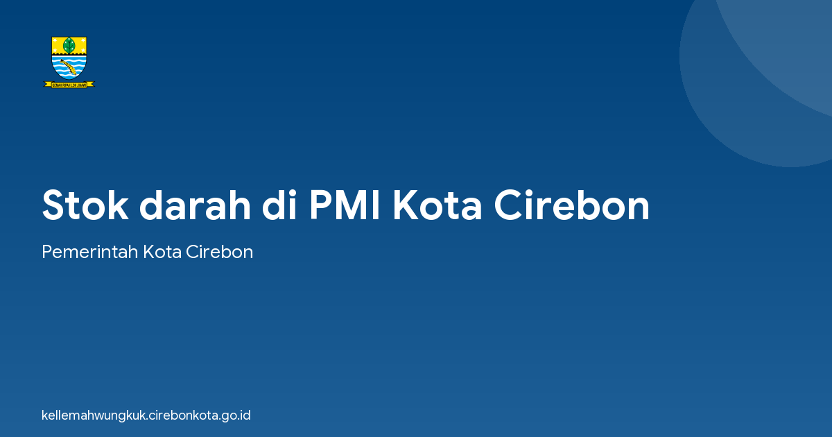 Stok darah di PMI Kota Cirebon