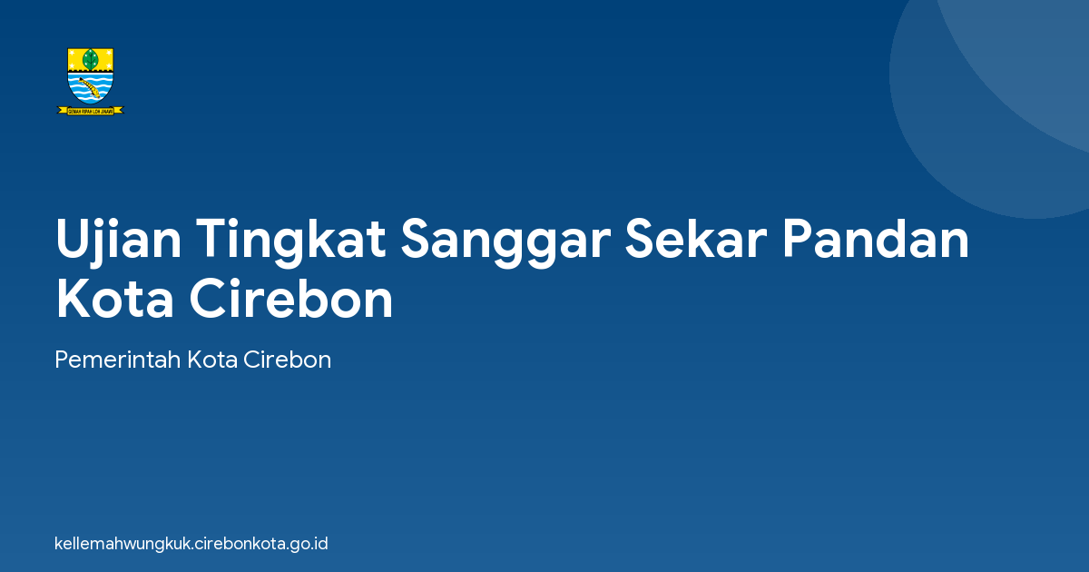 Ujian Tingkat Sanggar Sekar Pandan Kota Cirebon